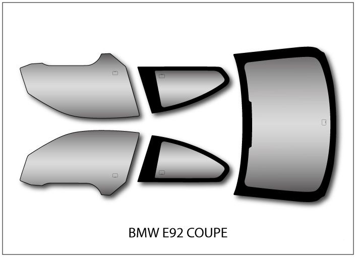 Lexan polycarbonate window kit for BMW 3 E92 Coupe