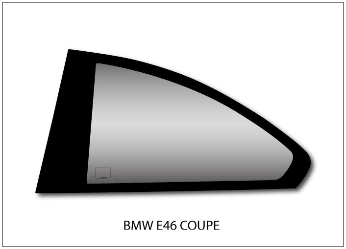 Lexan polycarbonate rear quarter window for BMW 3 E46 Coupe