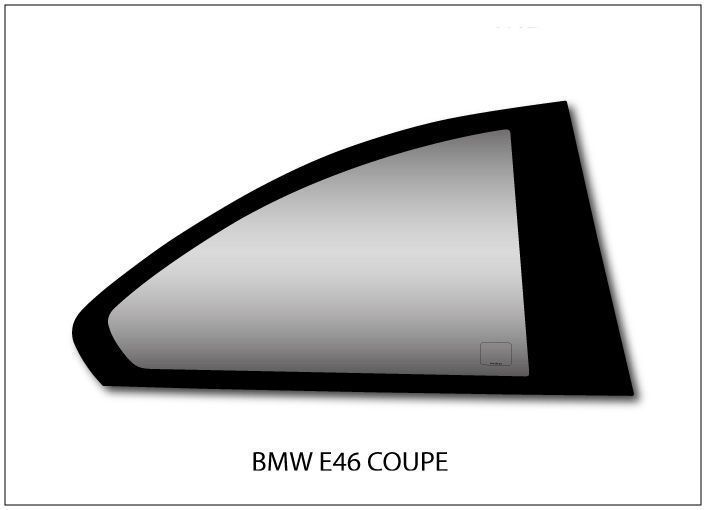 Lexan polycarbonate rear quarter window for BMW 3 E46 Coupe