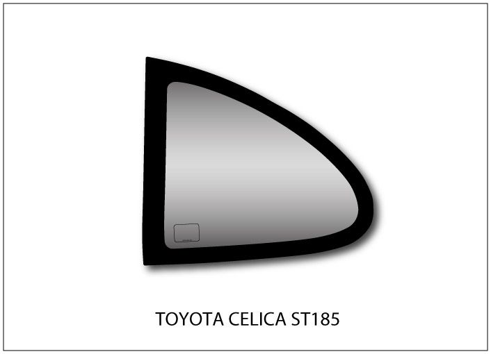 Lexan polycarbonate rear quarter window for Toyota Celica ST18
