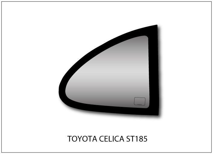 Lexan polycarbonate rear quarter window for Toyota Celica ST18