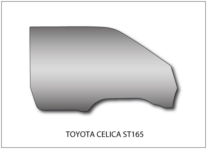 Lexan polycarbonate front door window for Toyota Celica ST16