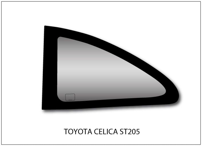 Lexan polycarbonate rear quarter window for Toyota Celica ST20