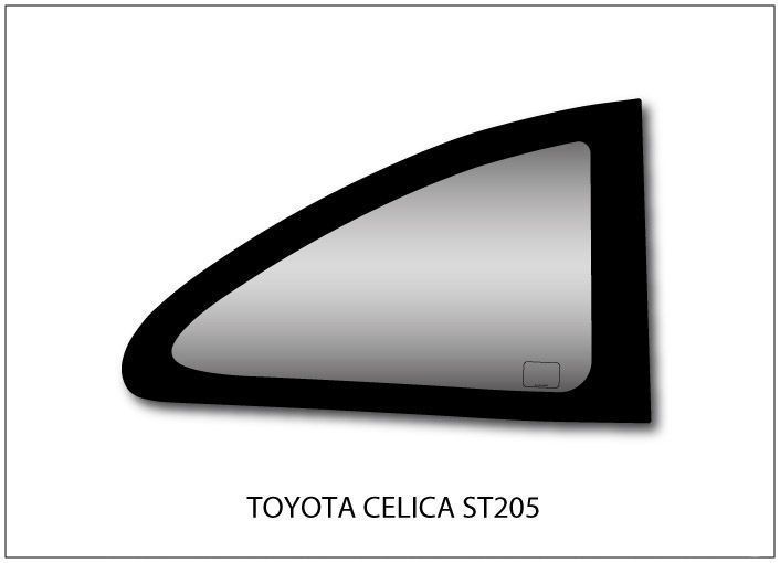 Lexan polycarbonate rear quarter window for Toyota Celica ST20