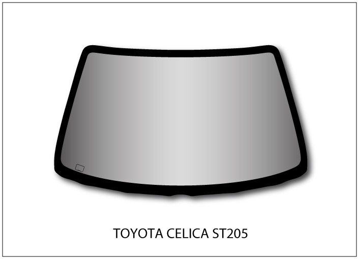 Hardcoated Lexan polycarbonate front windscreen for Toyota Celica ST20
