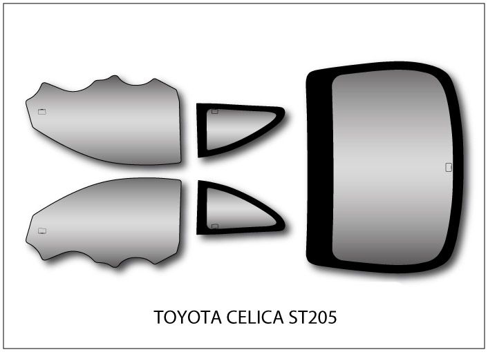 Lexan polycarbonate window kit for Toyota Celica ST20