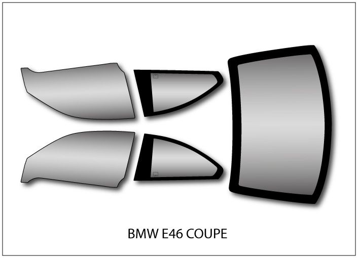Lexan polycarbonate window kit for BMW 3 E46 Coupe