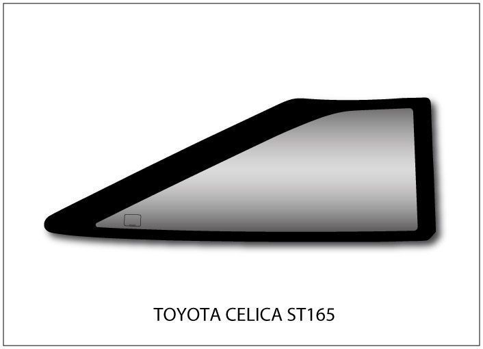 Lexan polycarbonate rear quarter window for Toyota Celica ST16