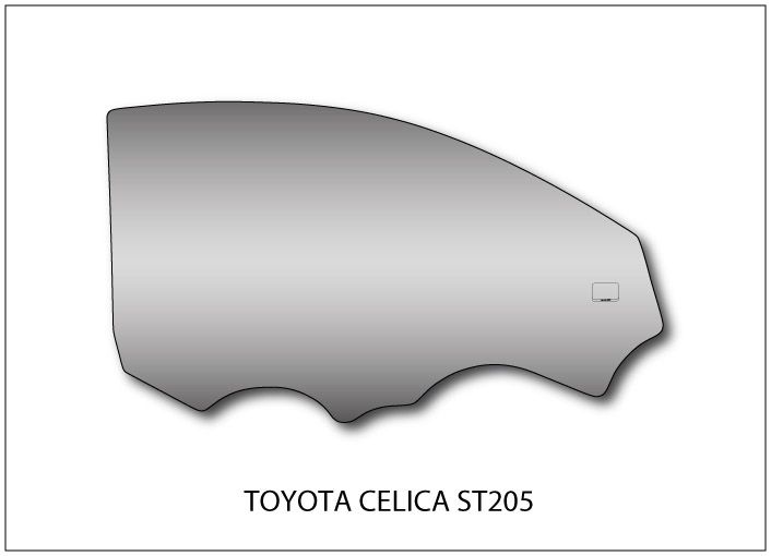 Lexan polycarbonate front door window for Toyota Celica ST20