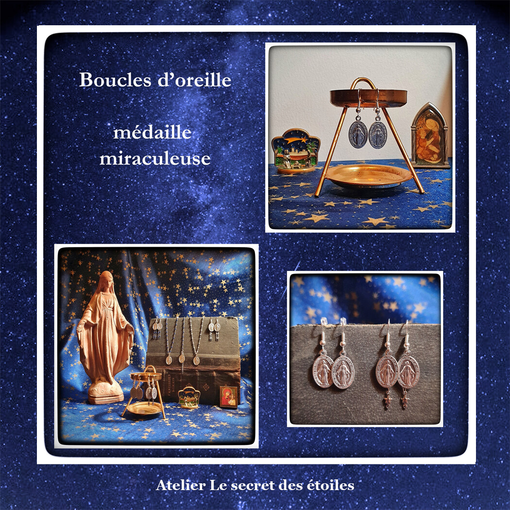 ​Boucles d’oreille Médaille miraculeuse