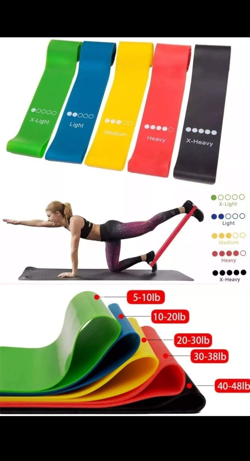 Set ejercicio de resistencia entrenamiento bandas de CrossFit