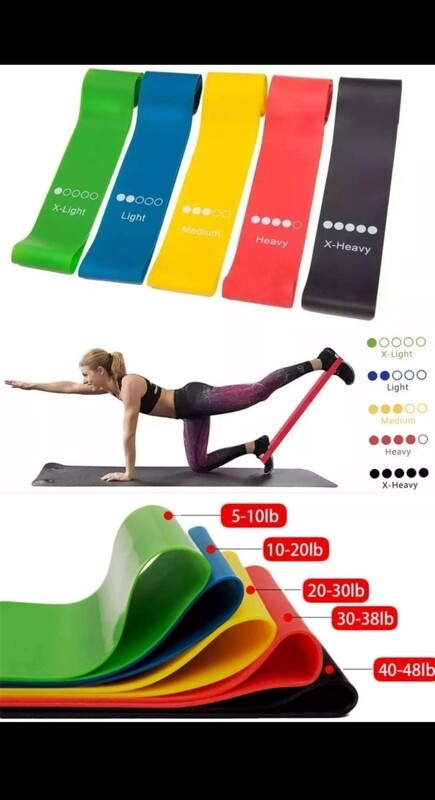 Set ejercicio de resistencia entrenamiento bandas de CrossFit