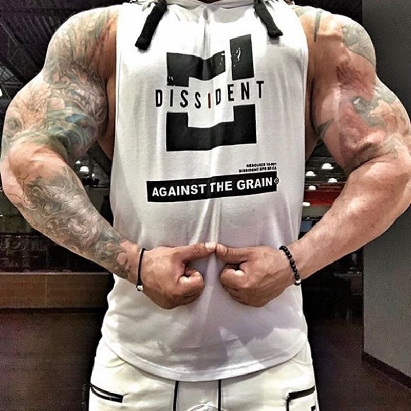Camiseta sin mangas con capucha 