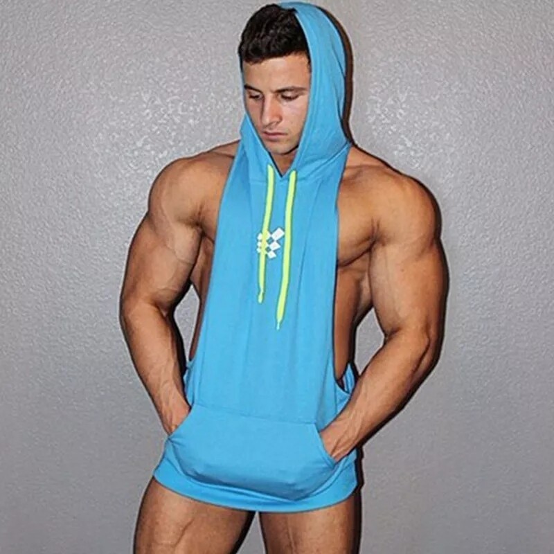 Camiseta sin mangas con capucha