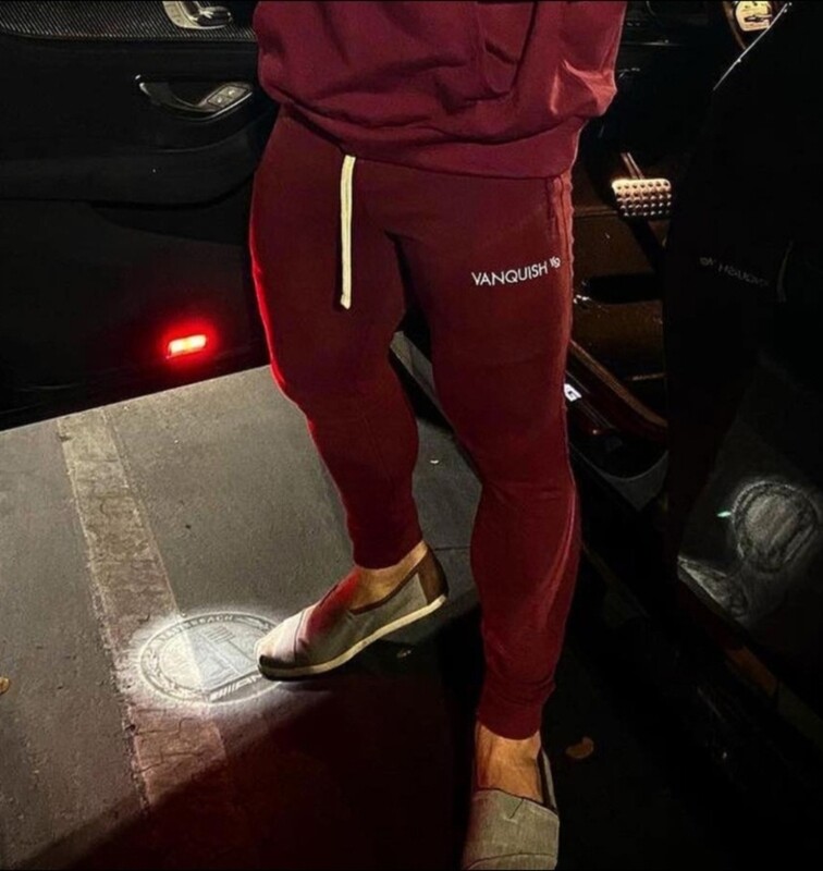 VANQUISH CORE BURGUNDY TAPERED SWEATPANTS