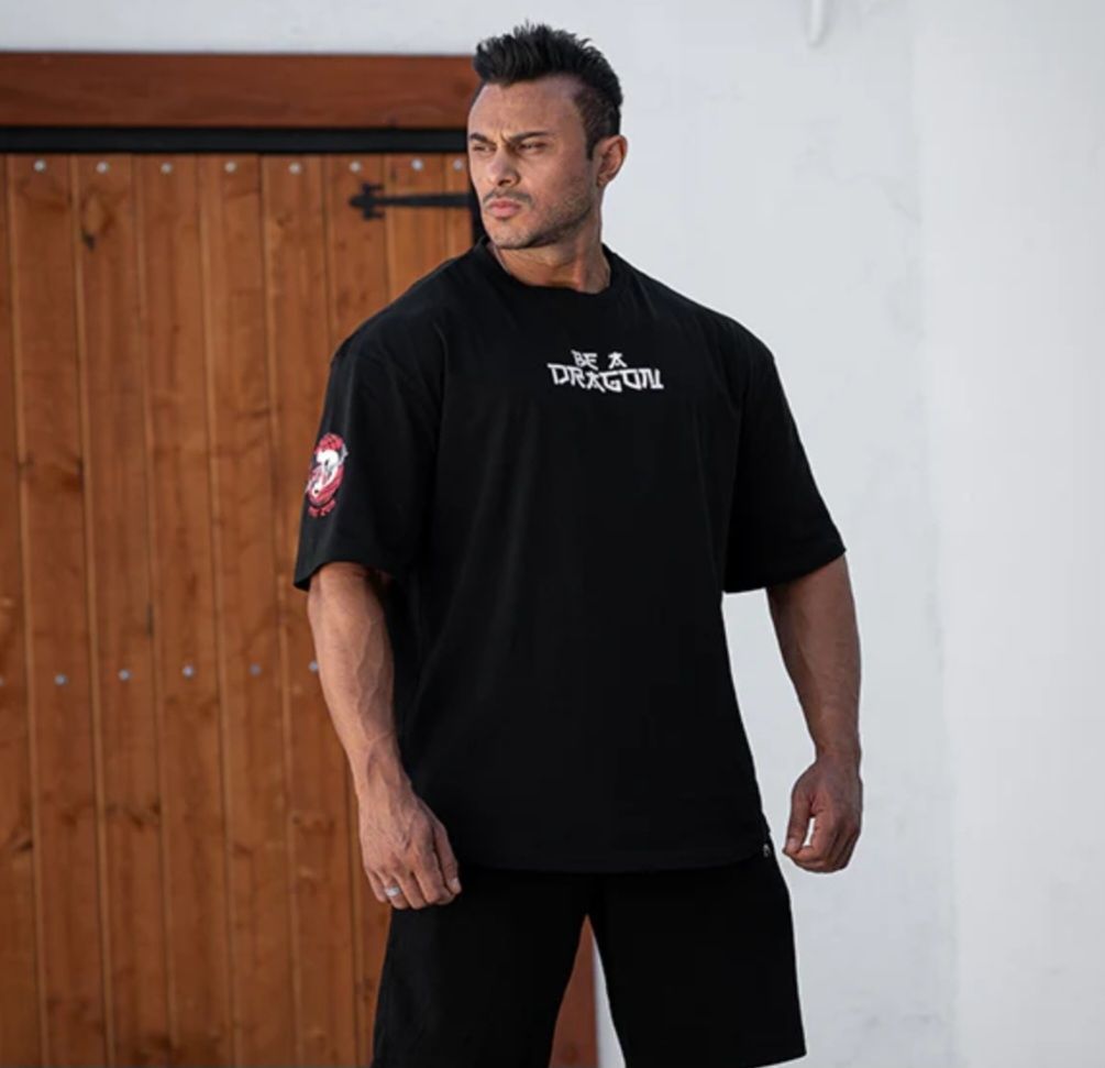 BE A DRAGON OVERSIZED T-SHIRT BLACK