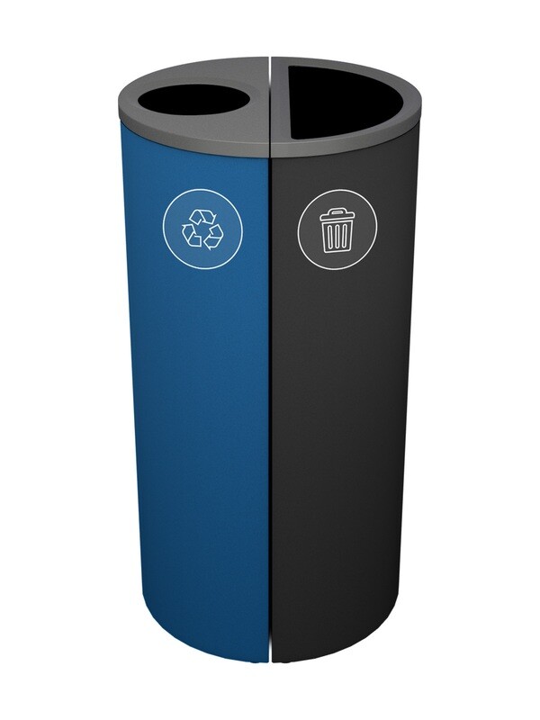 Spectrum® Series - Double - Ellipse Slim - Blue/Black - Circle/Full - Recycling/Landfill