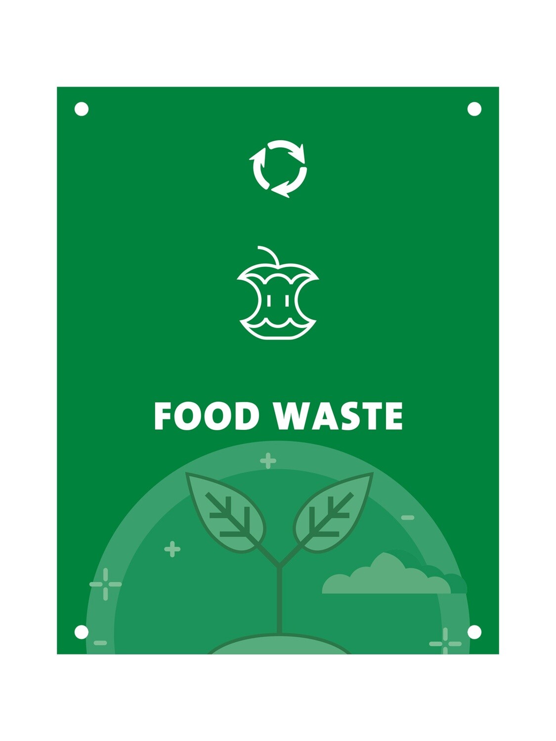 Evolve® Series - Cube - Food Waste - Body Sign Kit (MOQ 8 PCS.)