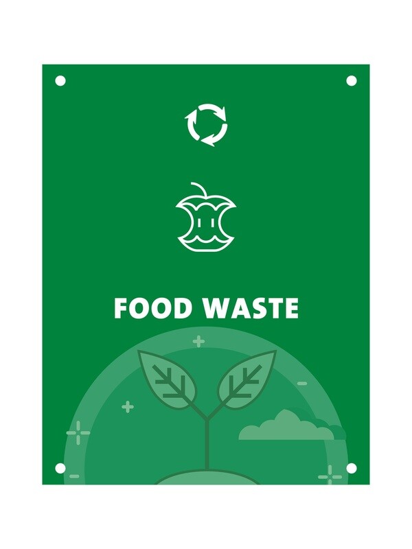 Evolve® Series - Cube - Food Waste - Body Sign Kit (MOQ 8 PCS.)