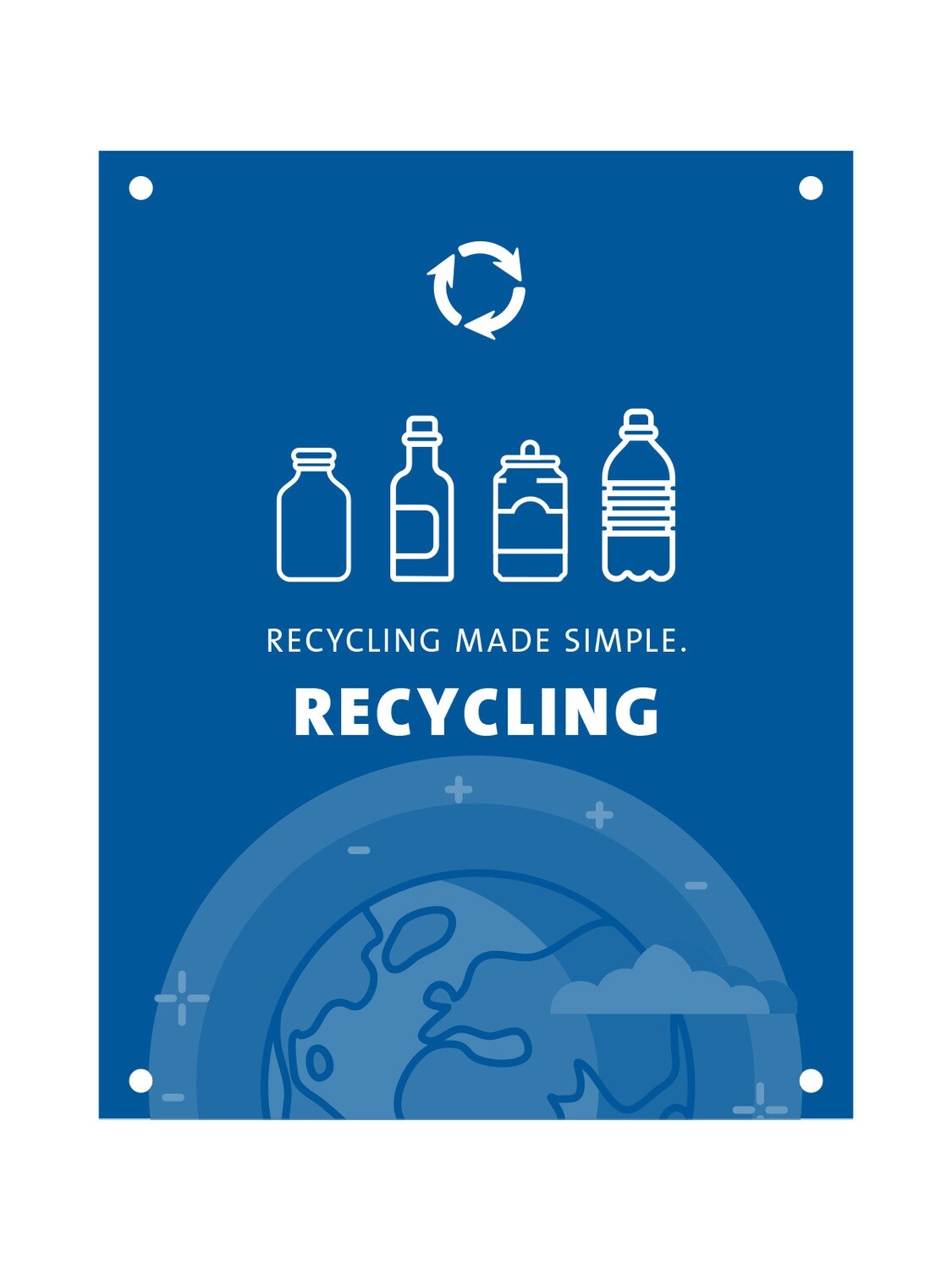 Evolve® Series - Cube - Recycling - Body Sign Kit (MOQ 8 PCS.)
