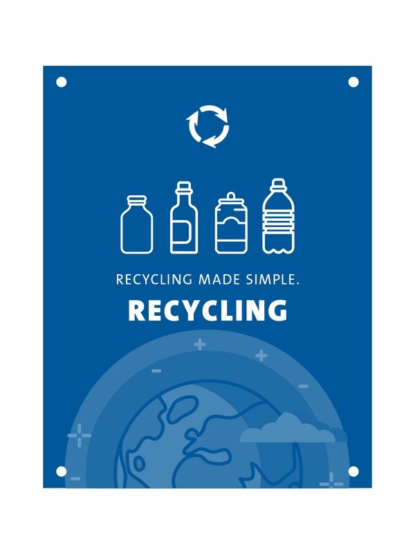 Evolve® Series - Cube - Recycling - Body Sign Kit (MOQ 8 PCS.)