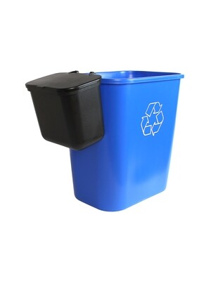 Deskside 7G Recycling Container with Hanging Waste Basket