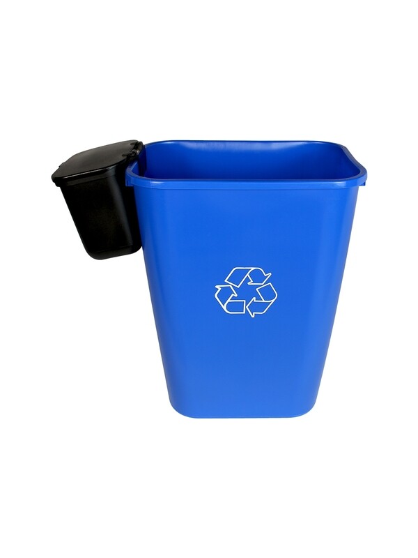 Deskside 10G Recycling Container with Hanging Waste Basket
