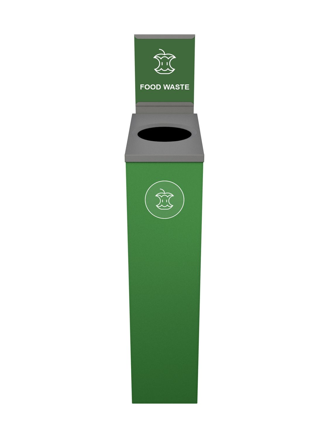 Spectrum® Series - Single - Cube Slim - Green - Circle - Food Waste