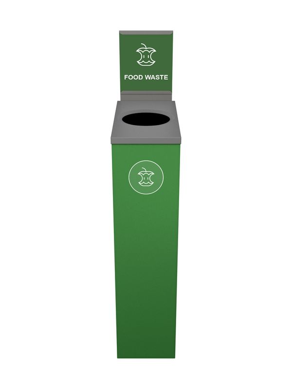 Spectrum® Series - Single - Cube Slim - Green - Circle - Food Waste