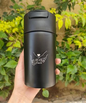 Black Thermal mug 450 ml - M2