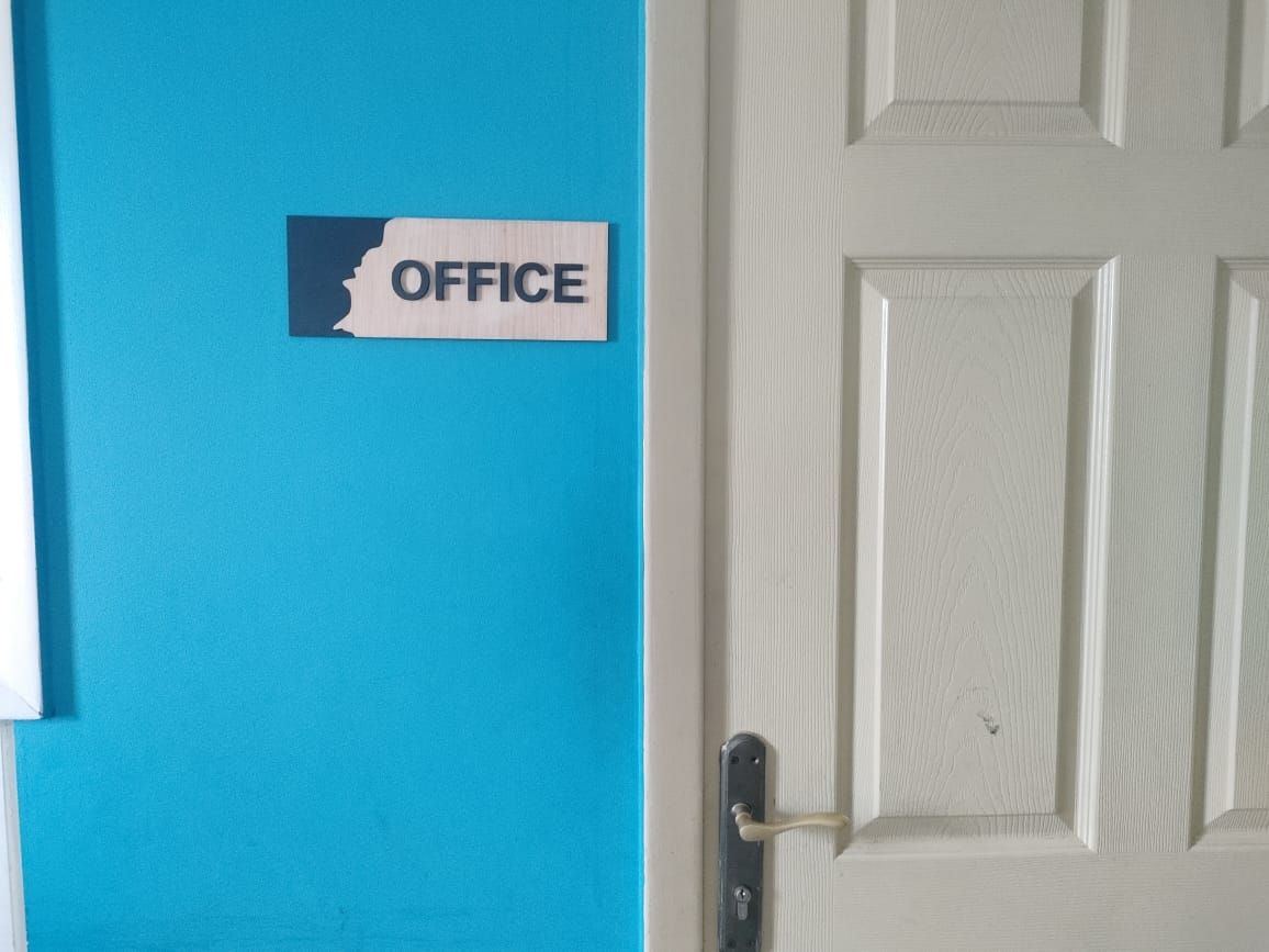 Wood Door sign - Office