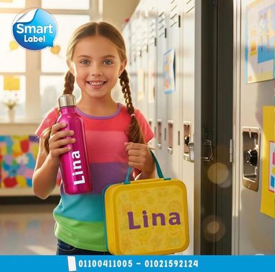 Transparent Name on Bottle and lunch box