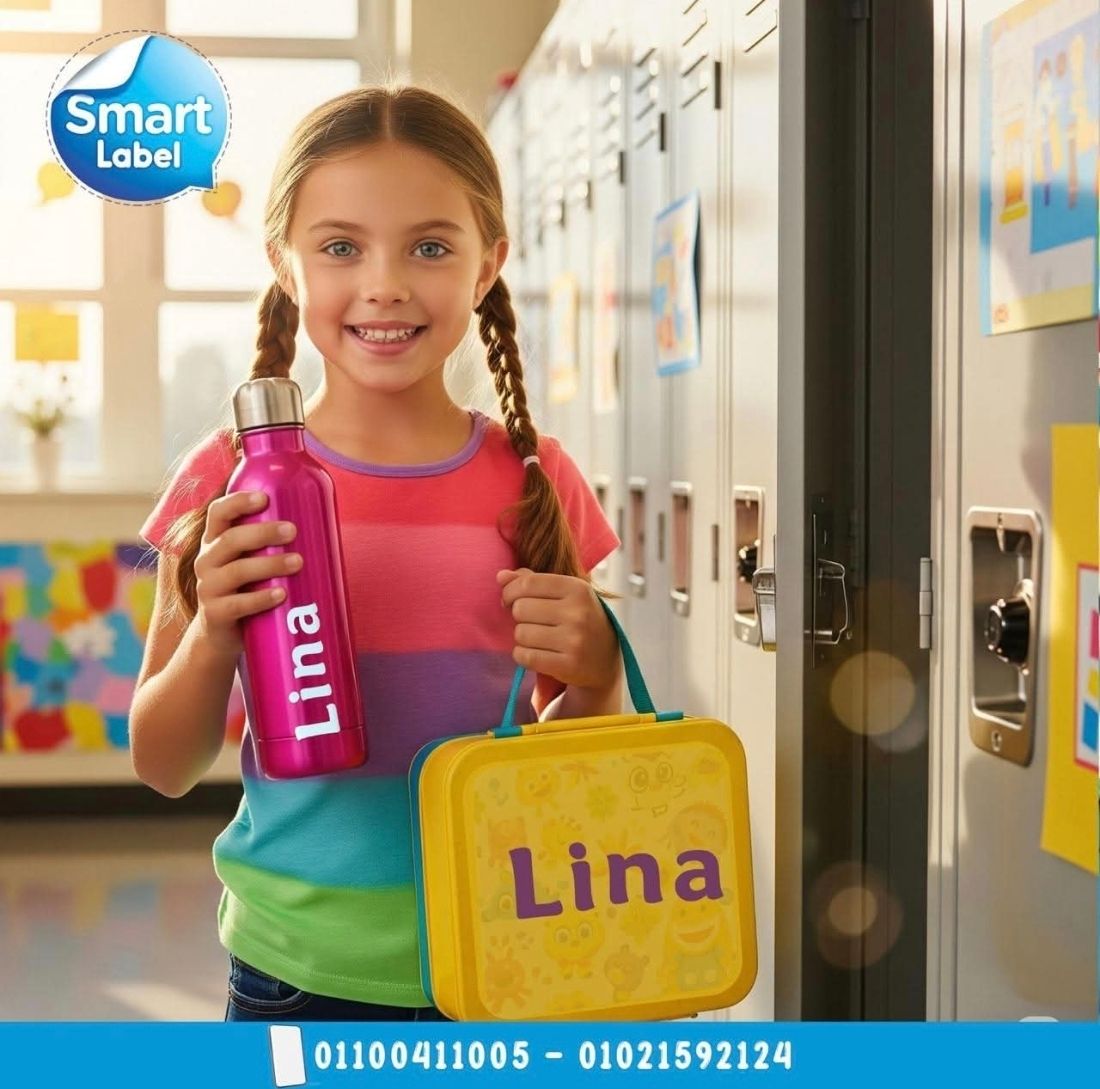 Transparent Name on Bottle and lunch box