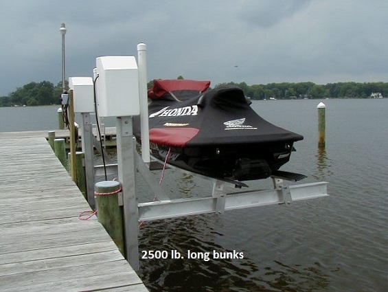 2500 LB. Watercraft Lift - Electric Winch Freshwater Track - Twin Track