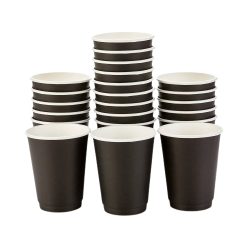 COFFEE CUP WFC NO.12 BLACK (TRIPLE WALL) DOUBLE BOTTOM CTN500 C&amp;L