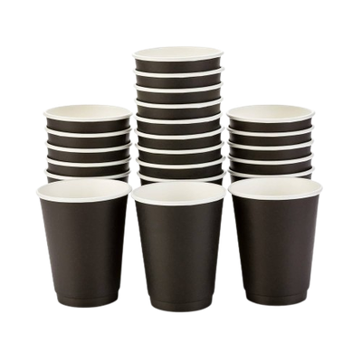 COFFEE CUP WFC NO.12 BLACK (TRIPLE WALL) DOUBLE BOTTOM CTN500 C&amp;L