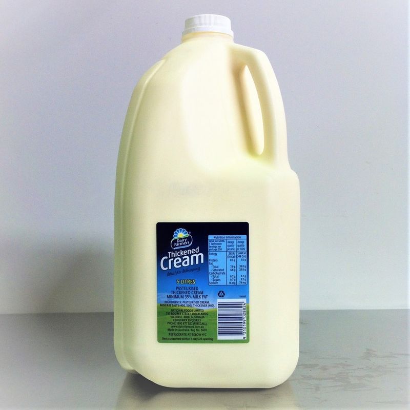 THICKENED CREAM 5LT CTN3 DAIRY FARMER