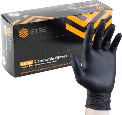 NITRILE GLOVES BLACK SMALL (1000/CTN)