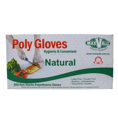 6000pcs GLOVES POLY ONE SIZE FITS ALL