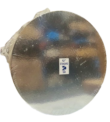CAKE BOARD STD ROUND 12&quot; 100PCS