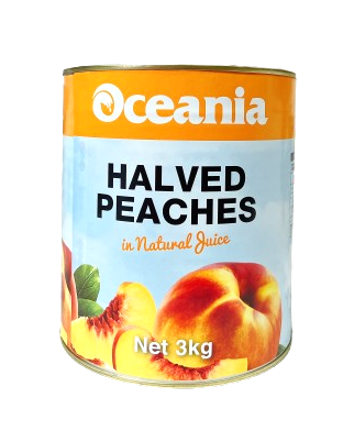 PEACH HALVES IN NATURAL JUICE A10 C&amp;L CTN3