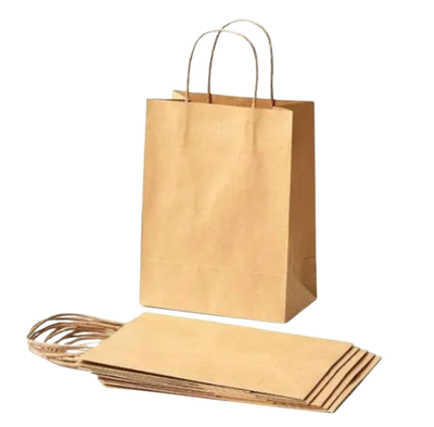 KRAFT FOOD DELIVERY BAG BROWN (FLAT HANDLE) -UBER 305X305X178 CTN250