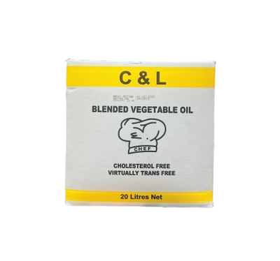 OIL VEG WHITE BOX 20LT BIB C&amp;L