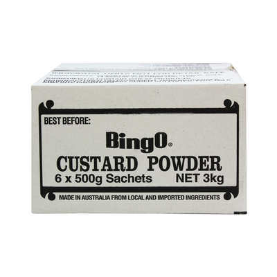 CUSTARD POWDER 500Gx6/PACK BINGO*(3kg)