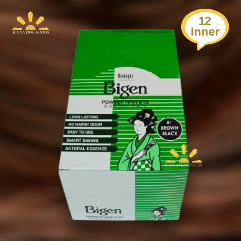 BIGEN HAIR DYE POWDER BLACK BROWN (inner) 12x12's