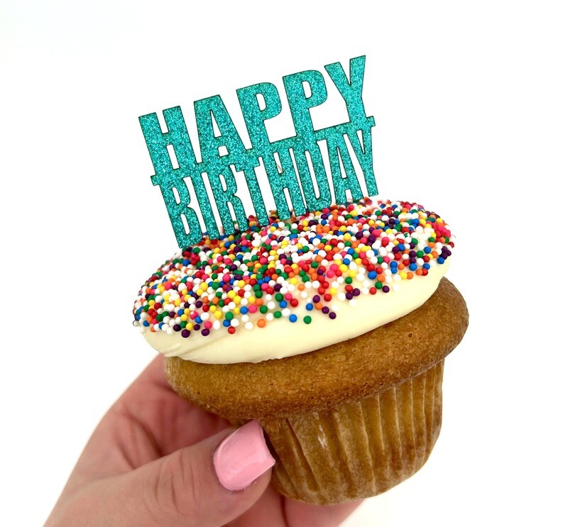 Happy Birthday Cupcake Toppers 6pk