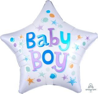 18" Baby Boy Star Balloon