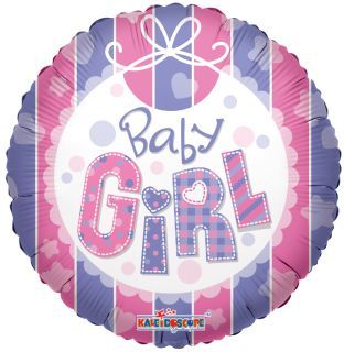 18" Baby Girl Bib Balloon