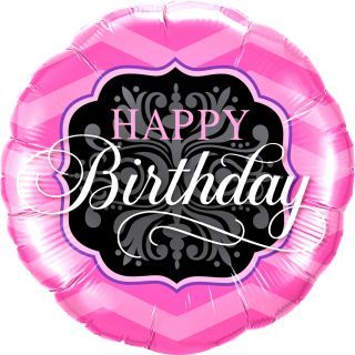 18" Happy Birthday Princess Marquee Pink Balloon