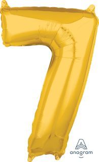 26" Gold Number 7 Balloon